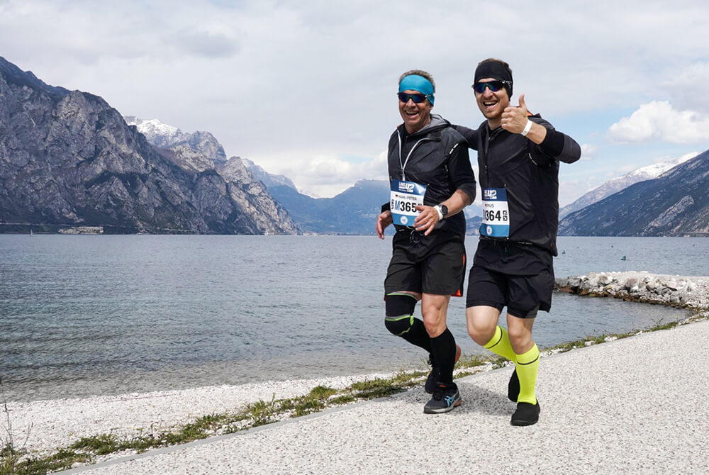 leguano Barfußschuhe beim Lake Garda 42 Marathon 